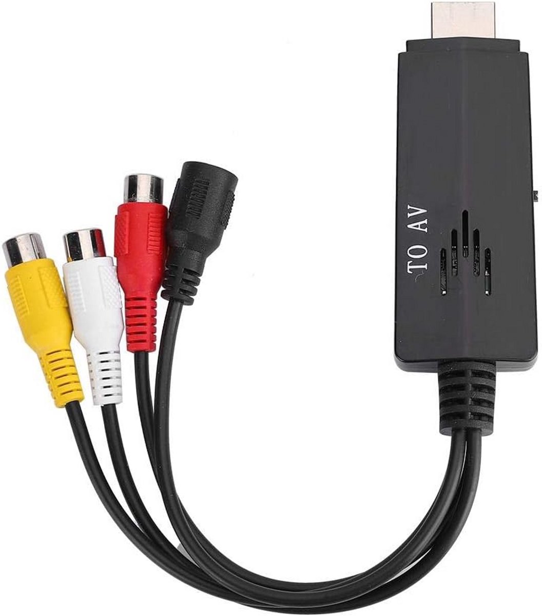 HDMI naar RCA Converter - HD Video Audio Adapter Kabel voor TV, VHS, DVD