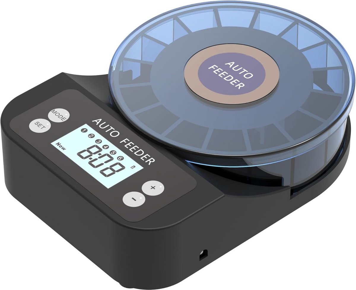 Automatische Vissenvoederdispenser met Timer - Oplaadbaar - 60ml Inhoud