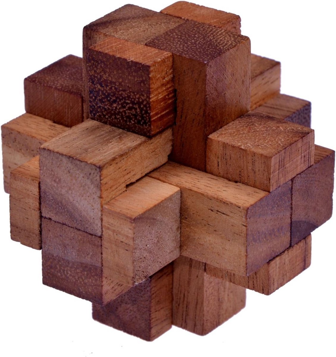 Houten 3D Puzzel 'Duivelsknoop' - Moeilijk Denkspel en Logisch Geduldspel
