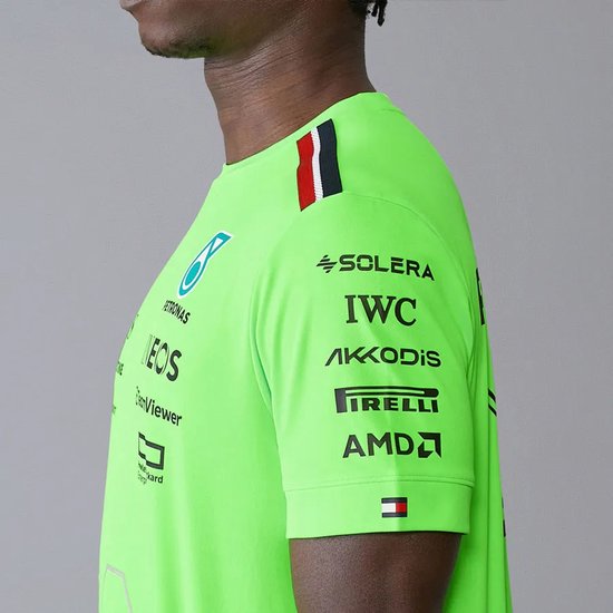 Mercedes Teamline Shirt Groen 2024 S - Lewis Hamilton - George Russel - Formule 1 van Mercedes — afbeelding 5