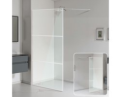 Douchewand 120 x 200 cm - Zilver – Inloopdouche 5 mm Veiligheidsglas wandmontage voor veiligheid