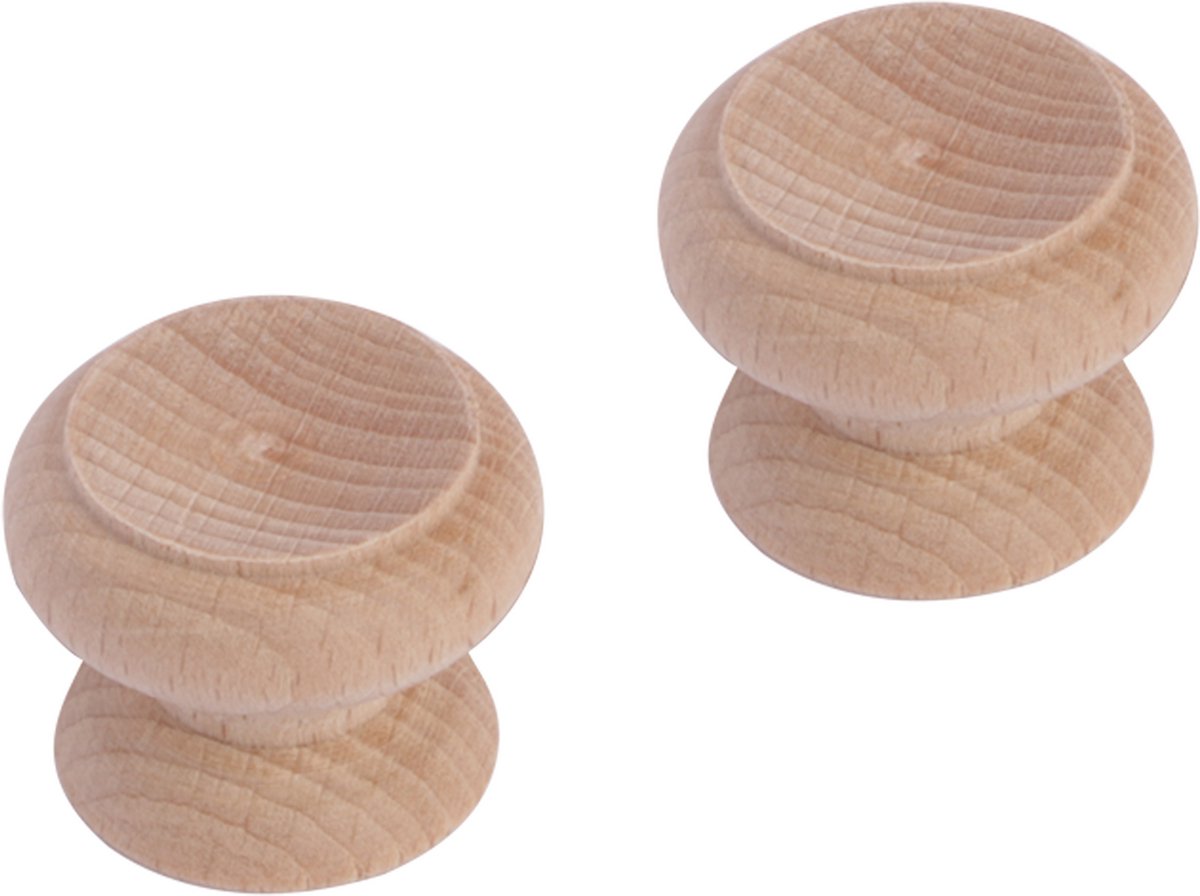 Differnz | Meubelknop Rond - Hol - Hout | 30 mm | Hout
