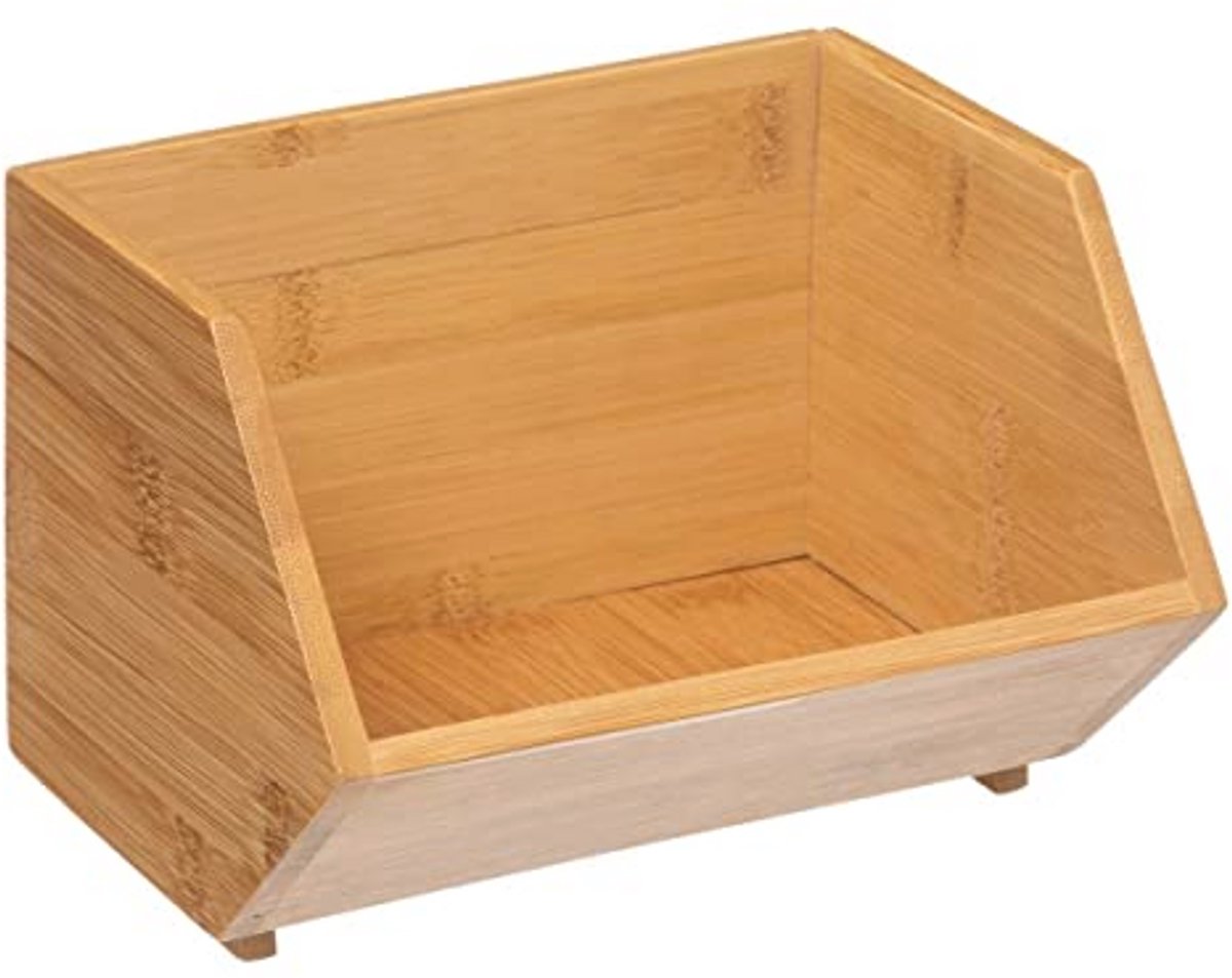 Stapelbare bamboe organizer voor een opgeruimd interieur