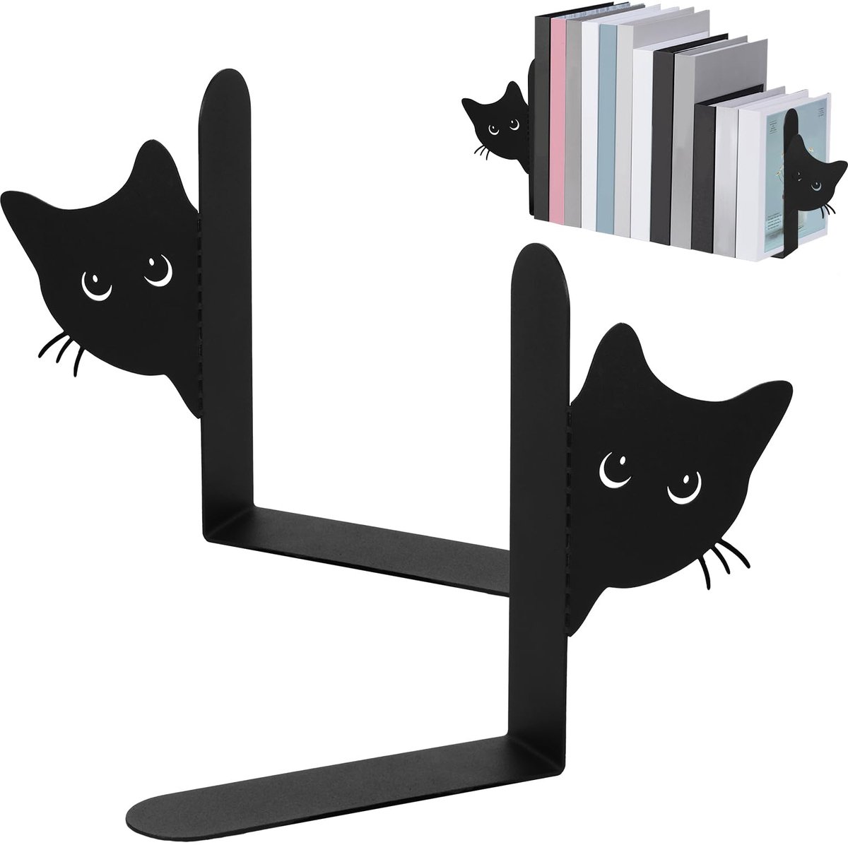 IMPERATORIS® Boekensteun/Boekenstandaard - Boekenhouder/Boekhouder/Boekensteunen - 2 stuks - zwart