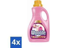 4 x Woolite Delicate - Vloeibaar Wasmiddel - Met Keratine - Wol, Zijde & Fijne Was - 25 Wasbeurten - 1,5L - Wolwasmiddel - Zijdewasmiddel - Delicate Was - Wasmiddel Voor Fijne Stoffen - Wasmiddel Voor Lingerie