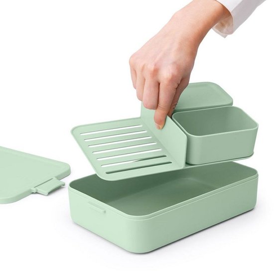 Brabantia Make & Take Bento Lunchbox - Grand - Plastique - Vert jade