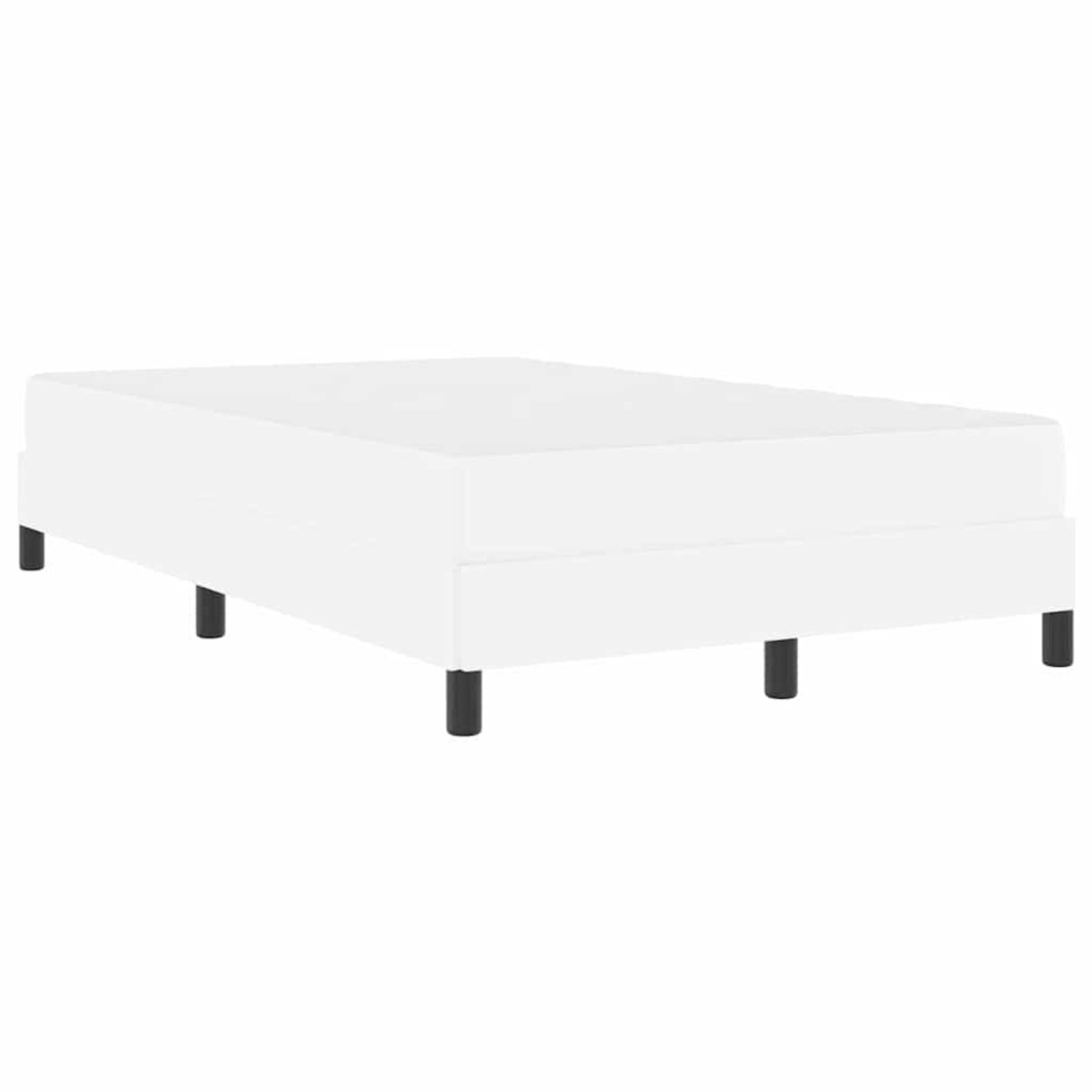 Tweepersoonsbed | Dubbelbed | Volwassenenbed | Bed met matras Zuiverwit 120 x 190 cm Kunstleer