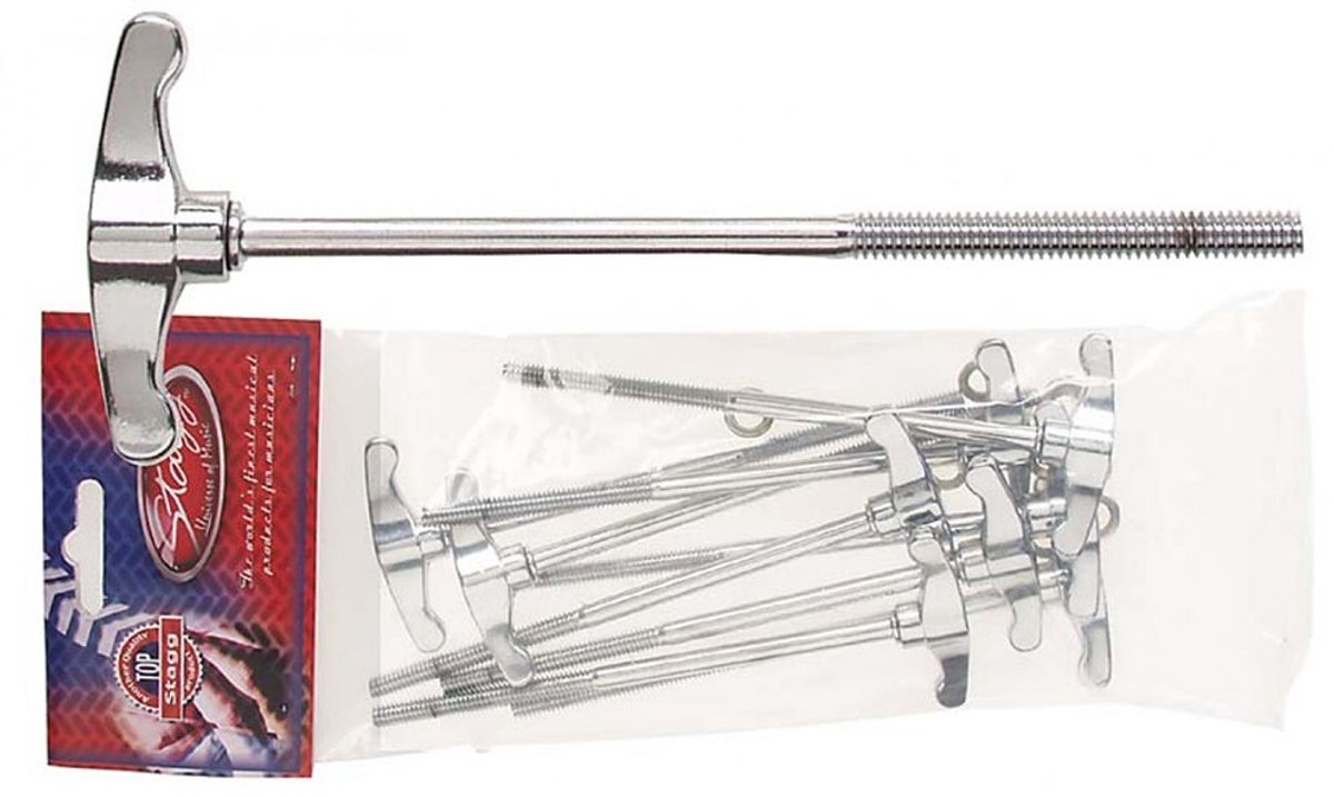 Stagg 2C-HP T-Rods spanbouten voor basdrum (10 stuks)