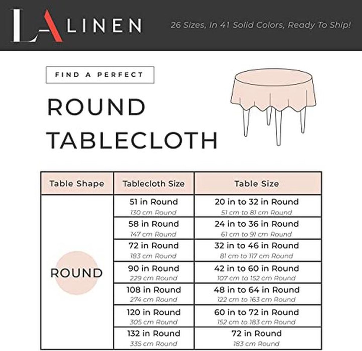 Rond Tafelkleed van Polyester Poplin - Bruin - 147,3 cm