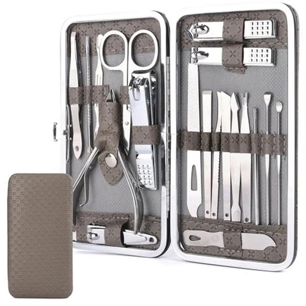 Professionele 19-delige Manicure en Pedicure Set voor Nagelverzorging