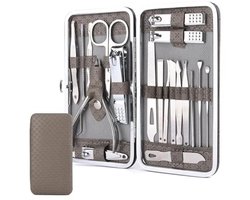 Professionele 19-delige Manicure en Pedicure Set voor Nagelverzorging