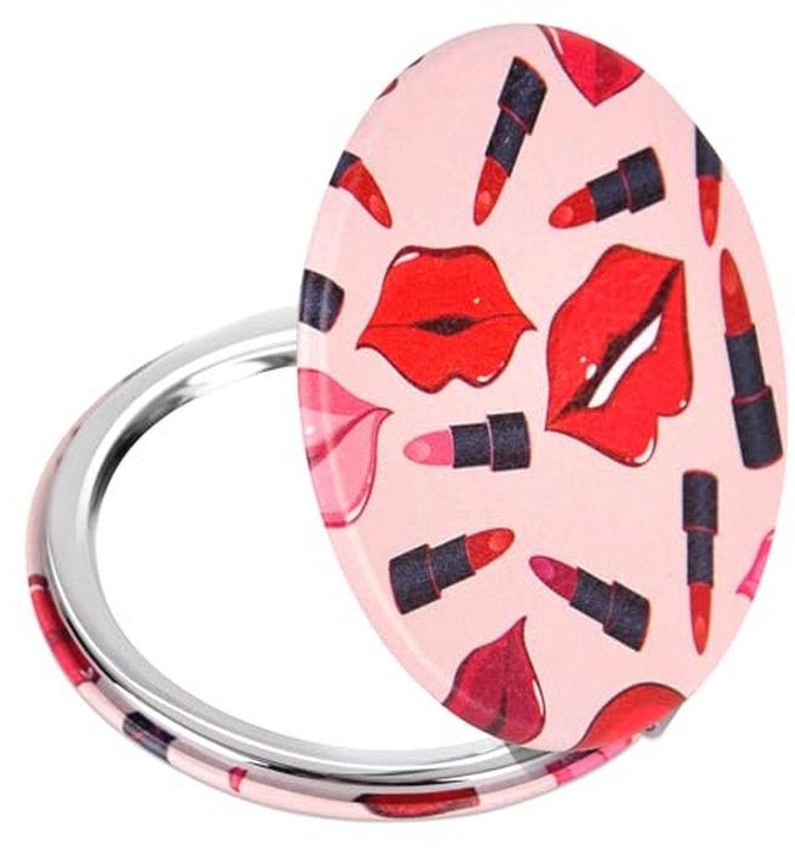 Compacte Make-upspiegel voor Vrouwen en Meisjes - Stijlvolle en Draagbare Reisaccessoire