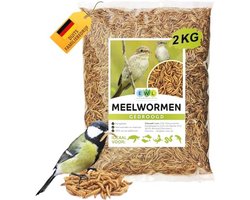Gedroogde Meelwormen 2 kg - Natuurlijke Insectensnack voor Vogels, Vissen, Schildpadden, Knaagdieren en Reptielen