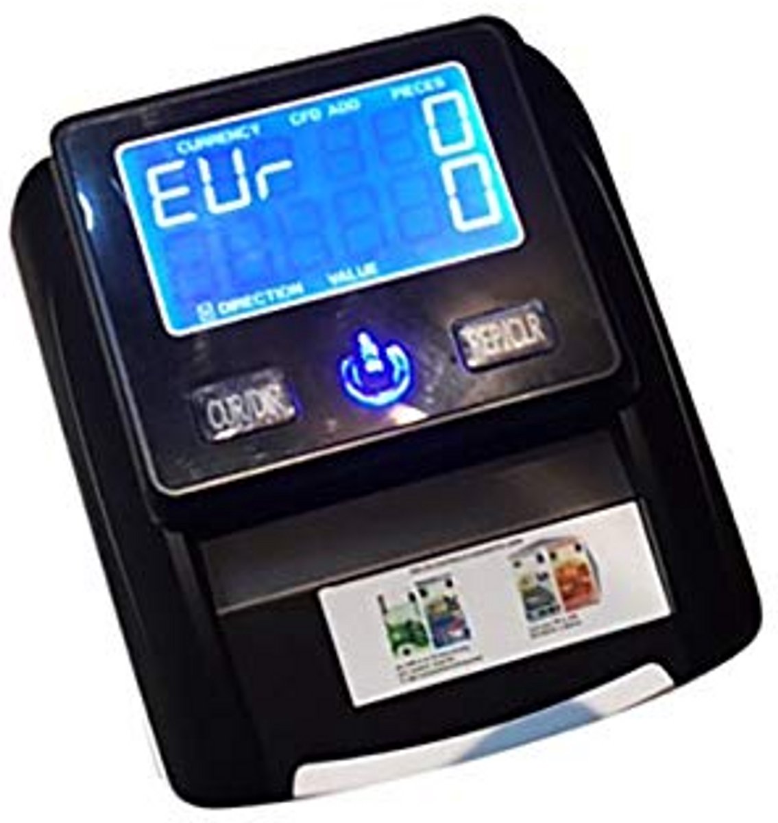 Bewegingsmelder voor Euro-bankbiljetten met batterij en draadloze detectie