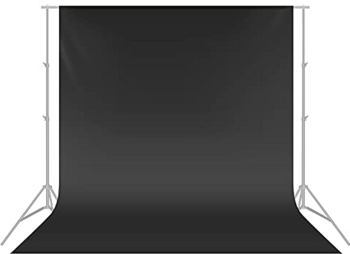 Zwarte Achtergrond voor Fotostudio 3 x 3,6 m - Opvouwbaar Polyester
