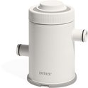 Witte Intex filterpomp met grijze accenten.