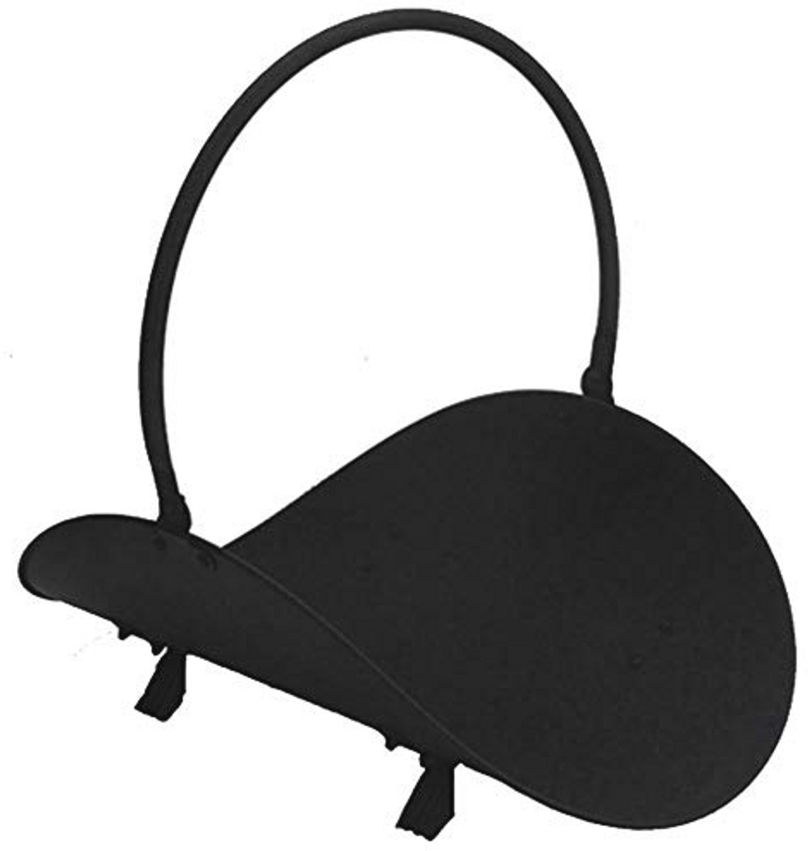 Houten en metalen loghouder met gebogen design voor open haard