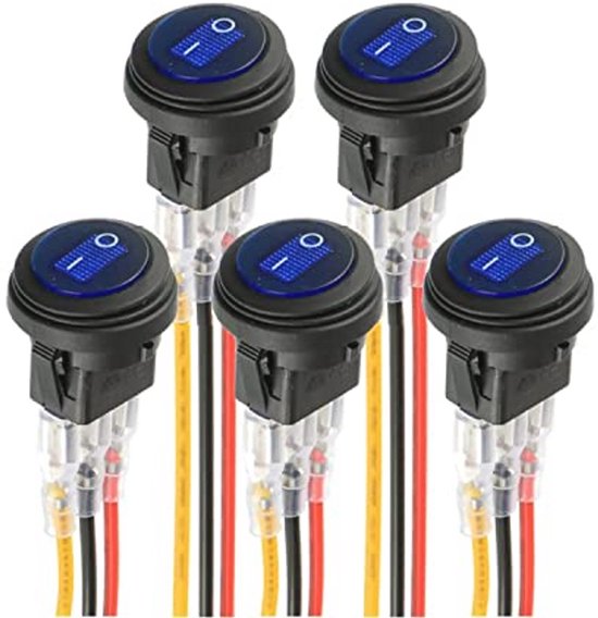 Relaiskast 12V met 6 stuks 4-pins relais en 6 stuks ATC/bladzekering