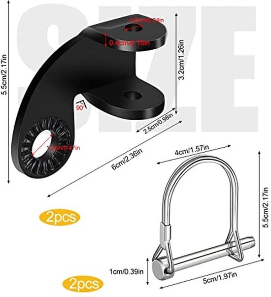 Hondenfietskar - Fiets Trekhaak Koppeling - Hondenkar - Fietskar - Fietskar bagage - Fietskar - aanhangwagen - fietsaccessoires met U-gesp - voor fiets /mountainbikes /eBike /cargo /Bagagekar /duwwagen /kinderen /huisdier /kat /honden /Kamperen van Merkloos — afbeelding 5