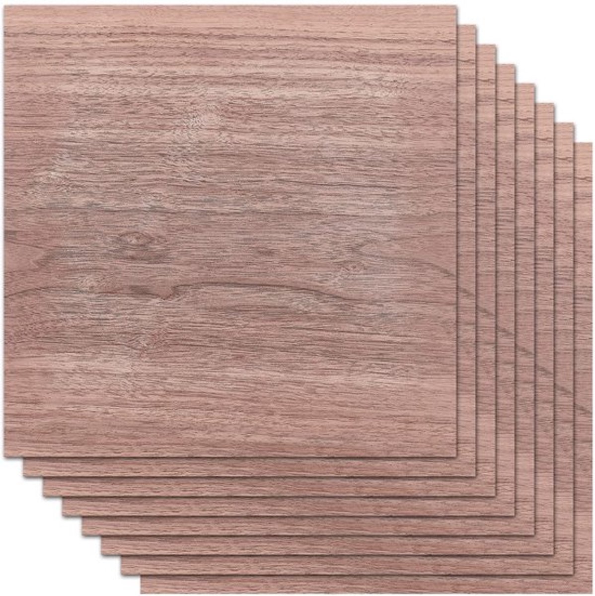 Walnoot Houten Plaat 30x30cm - 8 Vellen - 0,5 mm Dikte