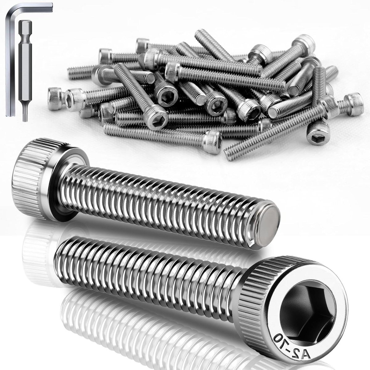 Ronte - Cilinderkopbouten M4 x 20 mm - Roestvrij Staal - 60 stuks