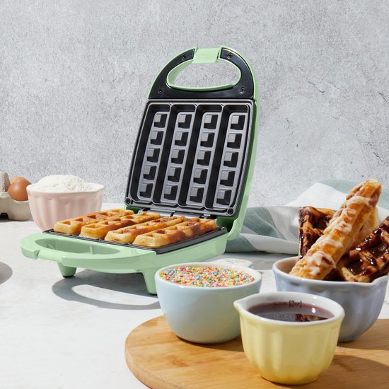 Compacte Wafelijzer voor Mini Belgische Wafels - Anti-aanbakplaten, Snel Verwarmen, Lichtindicatoren, 520W — afbeelding 2