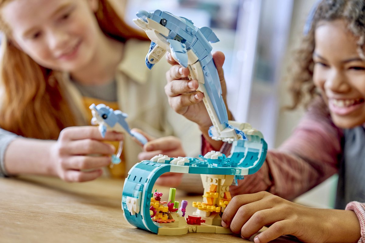 LEGO® Creator 3in1 Zeedieren: Prachtige Dolfijnen - Bouw Om tot een Zeepaardje of Krab - 31385 – foto 7
