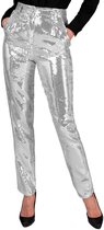 Pantalon à Paillettes Femme Argent | L