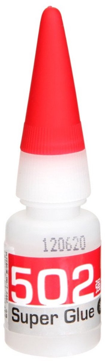Sneldrogende 8 g Cyanoacrylaat Lijm - Superlijm 502 voor Hout, Metaal, Kunststof, Glas en Rubber
