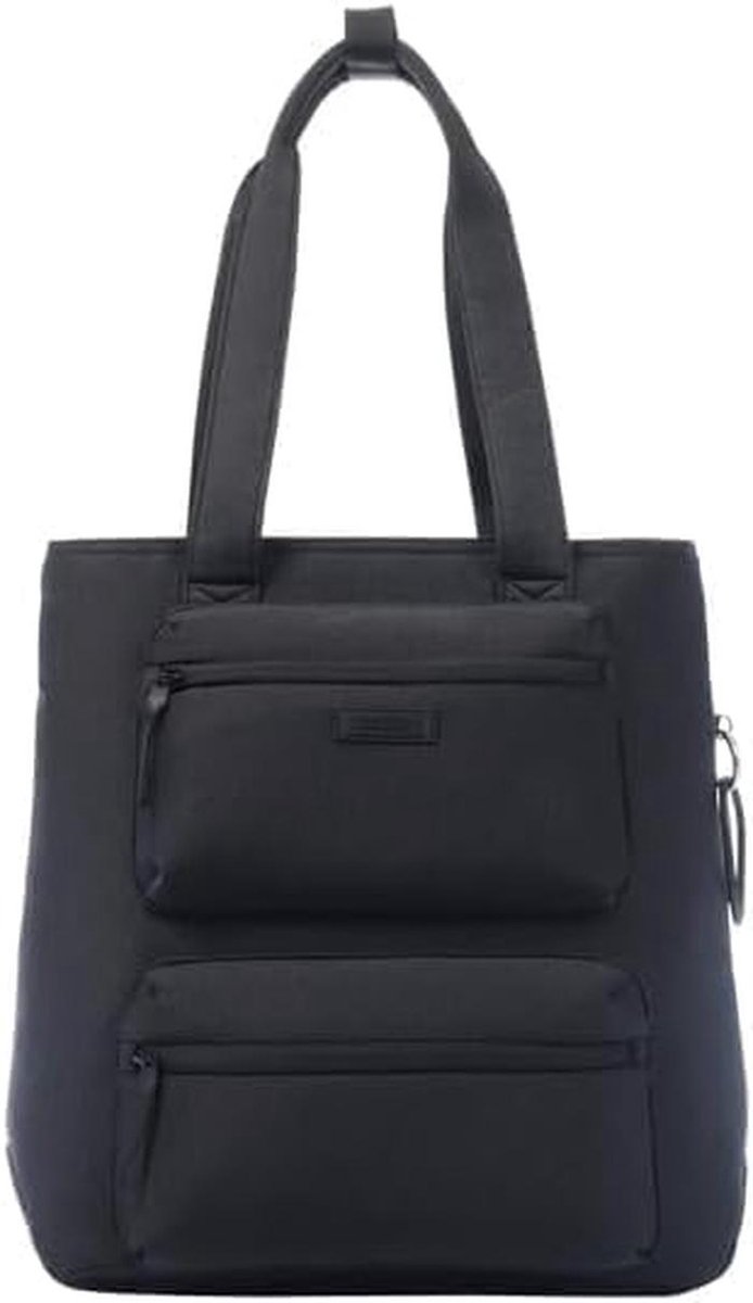 Grote Zwarte Schoudertas Dames - Ruim & Lichtgewicht Tote Bag voor Laptop