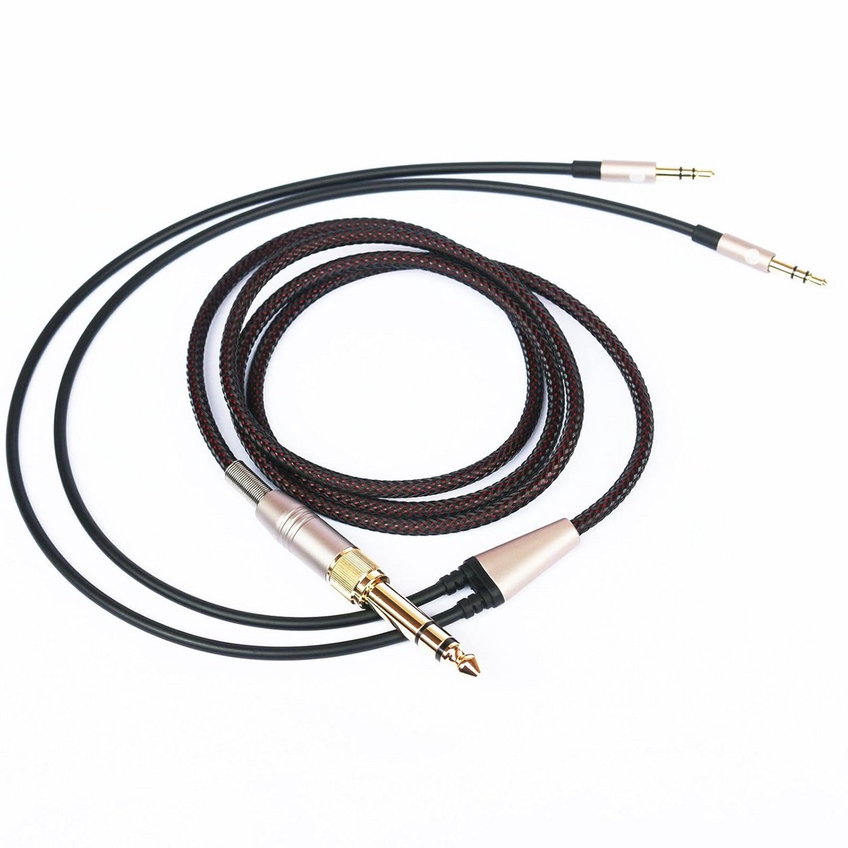 Hoofdtelefoon Kabel Vervanging 3.5mm naar Dual 3.5mm voor Verschillende Modellen, 1.2m