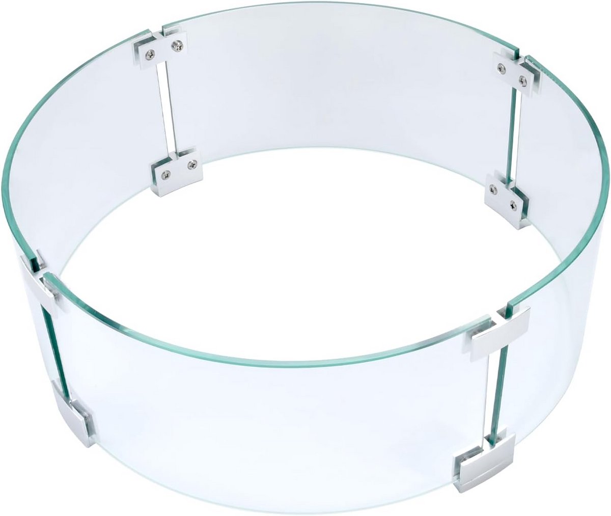 Glazen Windscherm voor Vuurkorf en Lasbak - Set met Gehard Glas