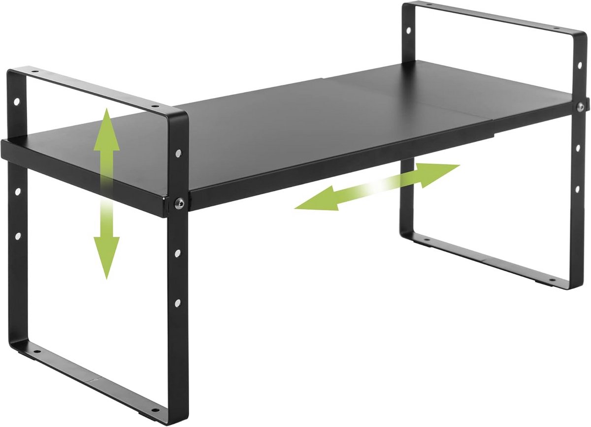 Verstelbare en Stapelbare Kastplank Organizer voor Keuken en Voorraadkast