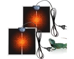 2x Terrarium Verwarmingsmat met Thermostaat - Instelbare Warmtemat voor Reptielen en Amfibieën