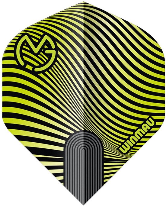 Winmau Michael van Gerwen Prism Delta Black Green Wave - Dart Flights van Winmau — afbeelding 3