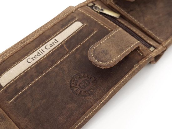 MATADOR® Herenportemonnee Klein Geldtas met RFID Bescherming Minimalistisch, bruin (vintage bruin), Eén maat, Elegant