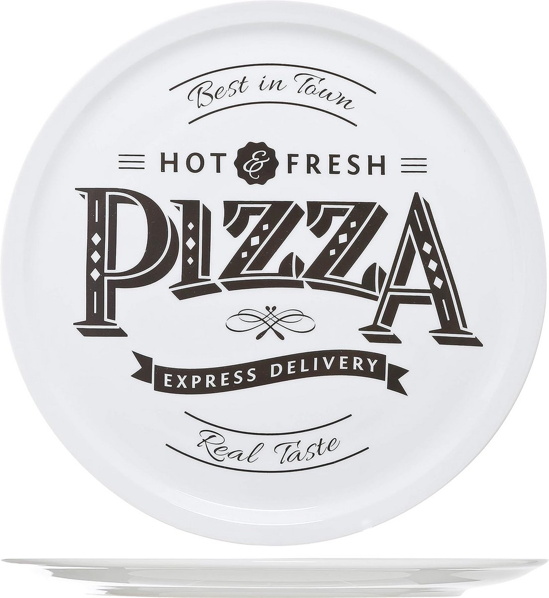 Grote Witte Keramische Pizzaborden - Serveerschaal Pizza Ø30 cm