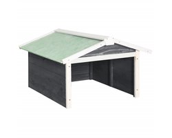 vidaXL - Overkapping - voor - grasmaaier - 72x87x50 - cm - vurenhout - grijs ...