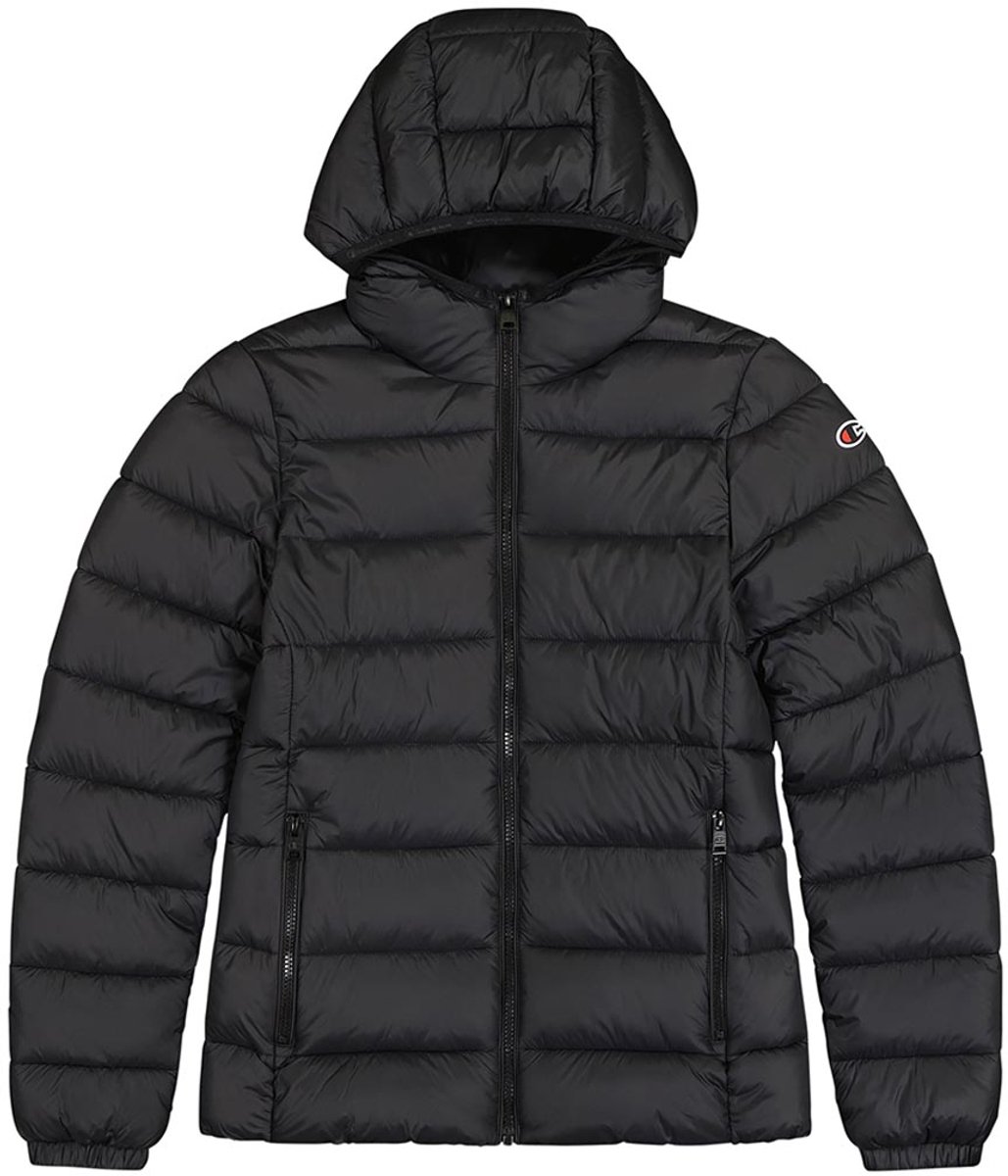 Hooded Polyfilled Jacket Zwart
