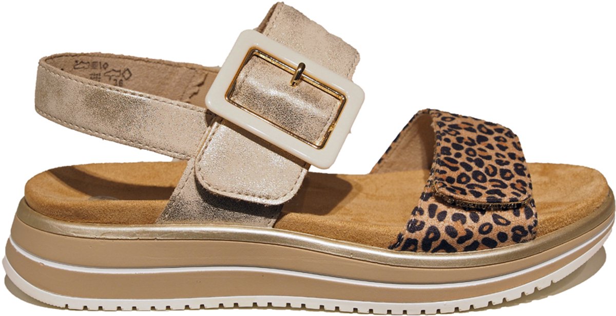 Remonte dames sandalen met leopard print