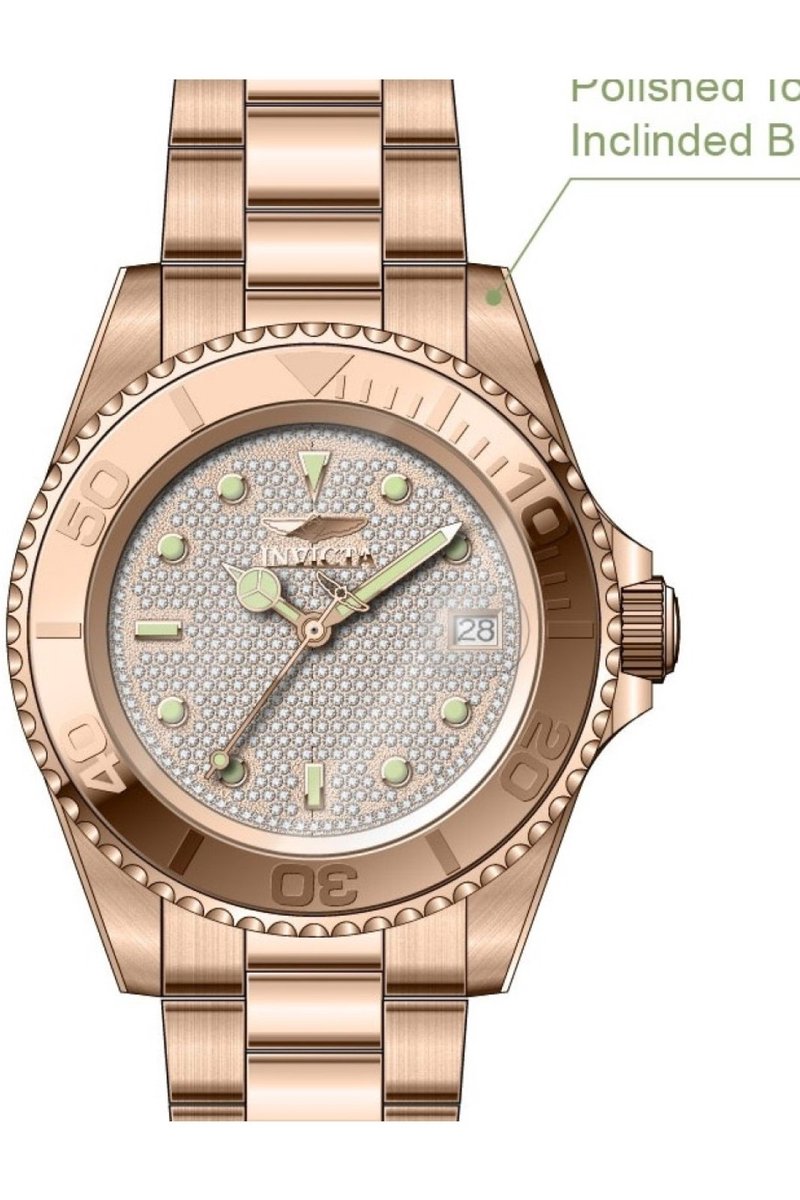 Invicta Pro Diver 50281 Heren Horloge - Waterdicht - Analoog - Automatisch Uurwerk - Roestvrij Staal met zilveren Wijzerplaat - 40mm