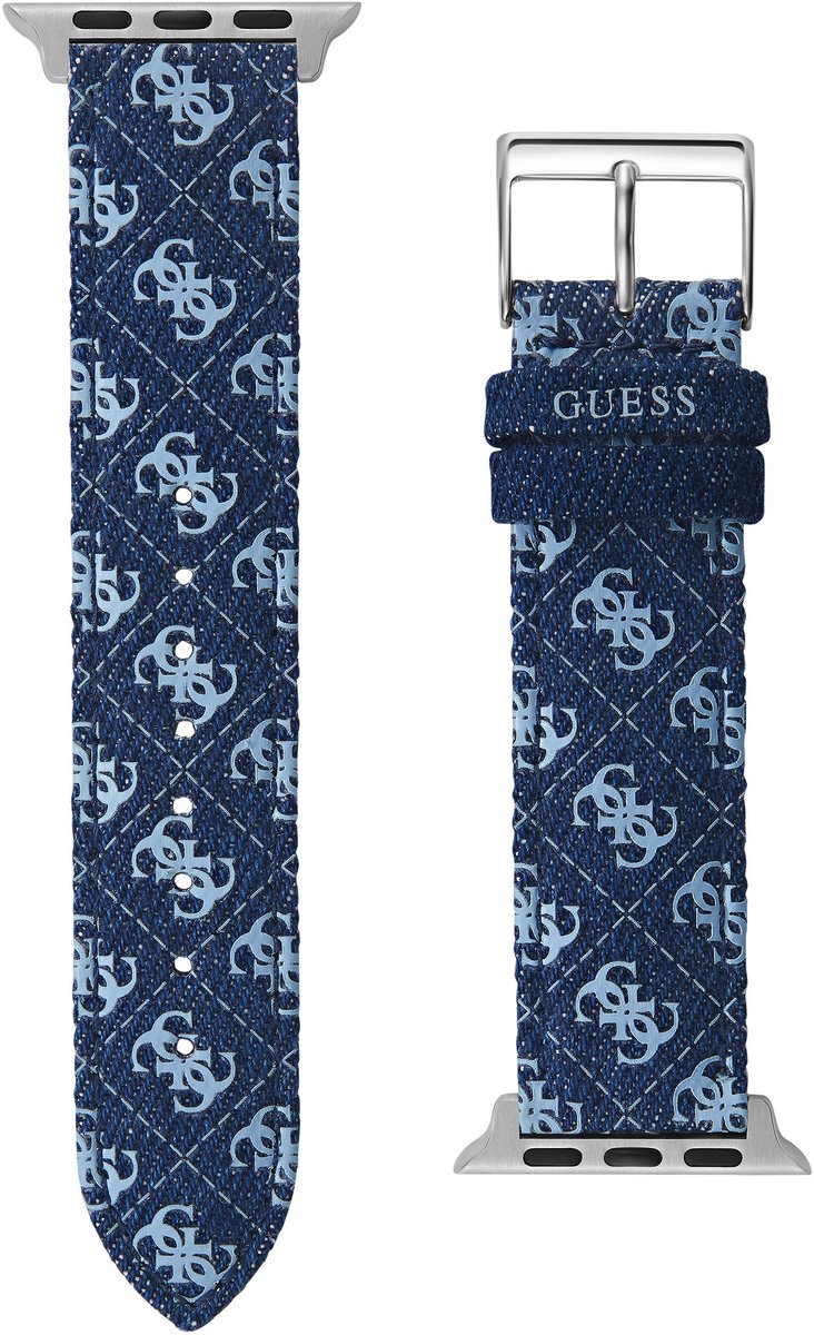 Guess Guess Apple Band Kijk Naar Bandjes Blauw Armband: 100% Leer CS2001S1, CS2001S3