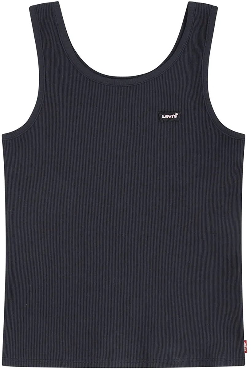 Levi´s ® Kids Meet And Greet Ribbed Mouwloos T-shirt 16 Years Jongens Meisjes Zwart