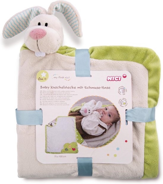 Heerlijk Zachte Knuffeldeken met Konijn 75x100 cm voor Baby en Kinderen - Pluche Warm Kleed — afbeelding 2