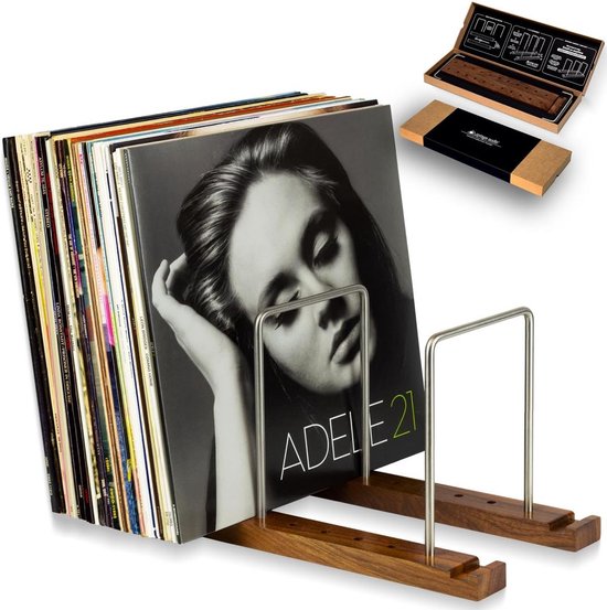Houten Driehoek Vinyl Platenstandaard - Geen Boor LP-Houder Accessoires