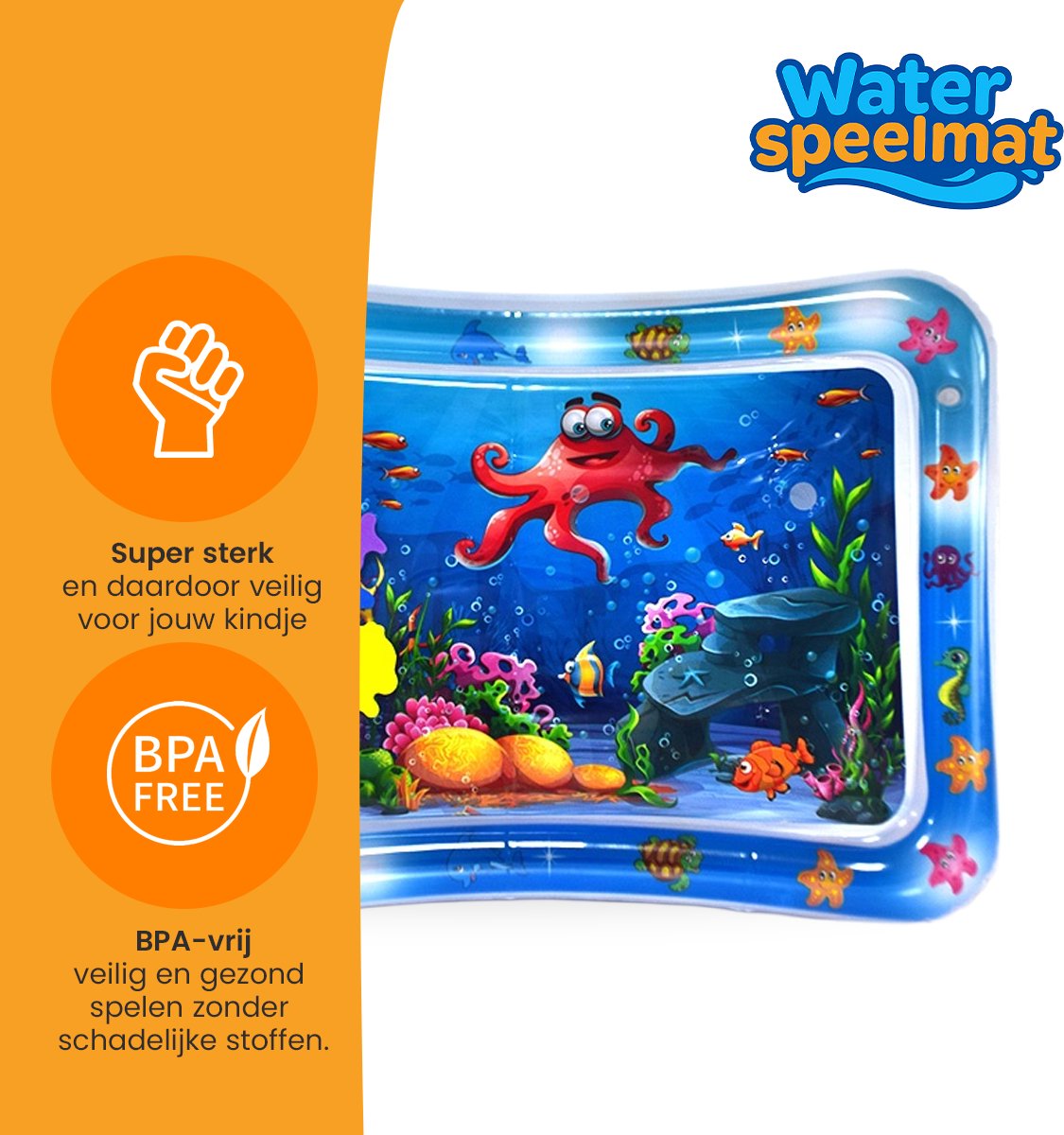 Innovaland - Watermat Baby - Opblaasbaar - Speeltapijt - Speelgoed - Jongens - Meisjes - Kraam cadeau Jongen - Waterspeelmat - Baby Speelgoed 0 jaar - Baby Mat thumbnail 4