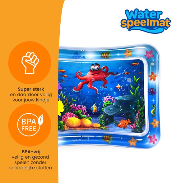 Innovaland - Watermat Baby - Opblaasbaar - Speeltapijt - Speelgoed - Jongens - Meisjes - Kraam cadeau Jongen - Waterspeelmat - Baby Speelgoed 0 jaar - Baby Mat — afbeelding 4