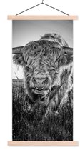 Porte-affiche avec affiche - Affiche scolaire - Scottish Highlander - Zwart - Wit - 90x180 cm - Lattes vierges