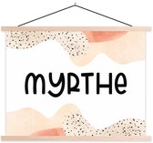 Porte-affiche avec affiche - Affiche scolaire - Myrthe - Pastel - Fille - 60x45 cm - lattes vierges
