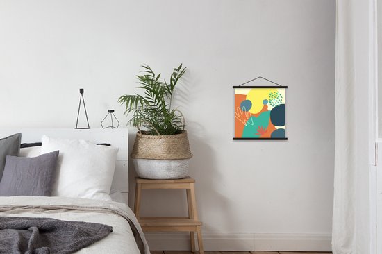 Affiche scolaire - Eté - Taches - Abstrait - 40x40 cm - Lattes noires